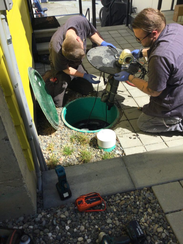 Sewage ejection pump repair by Bee's Plumbing in Seattle, WA